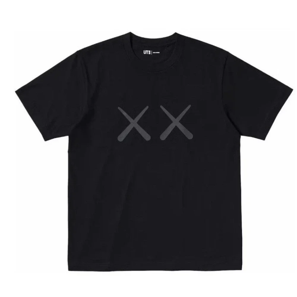KAWS x Warhol Uniqlo UT Graphic T Shirt Black Sz XL Men's Unisex New Art Cotton